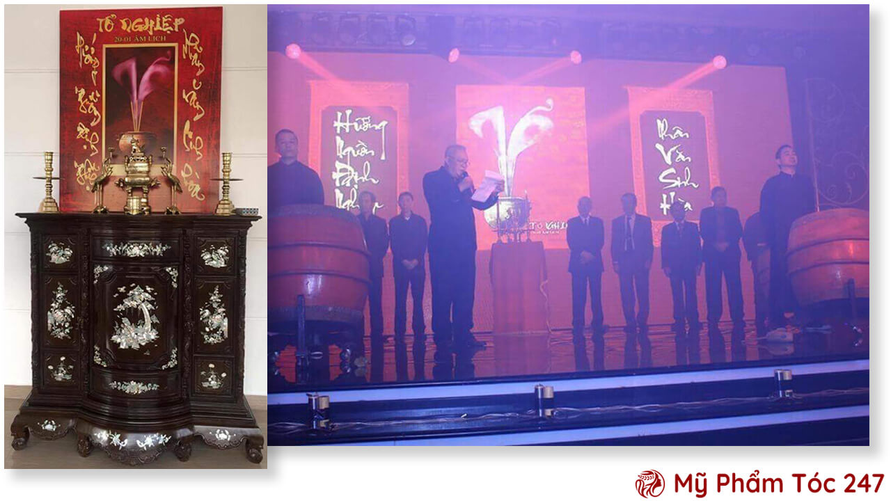 nghi thức dân hương của giỗ tổ ngành tóc ngày nay